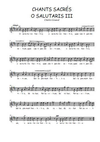 Chants sacrés 3. O salutaris III